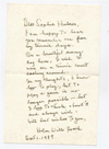 item 011: HAND-WRITTEN LETTER FROM HELEN WILLS-ROARK DATED 1989